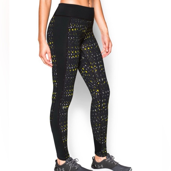 UNDER ARMOUR YOGA LEGGINGS RUNNING TRAINING ABSTRACT SZ MED - Picture 1 of 6